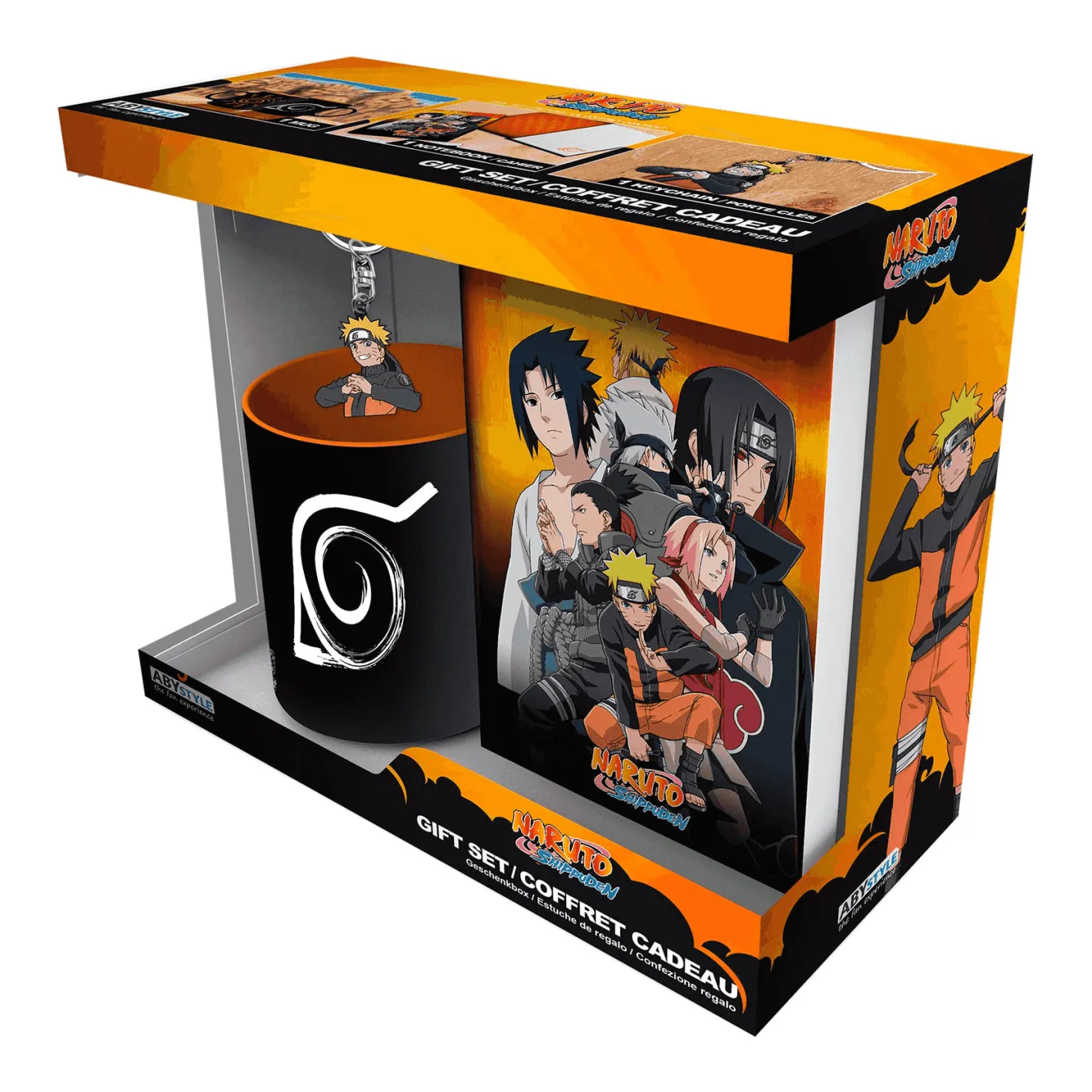 Naruto Shippuden Set de Regalo Taza Llavero y Libreta