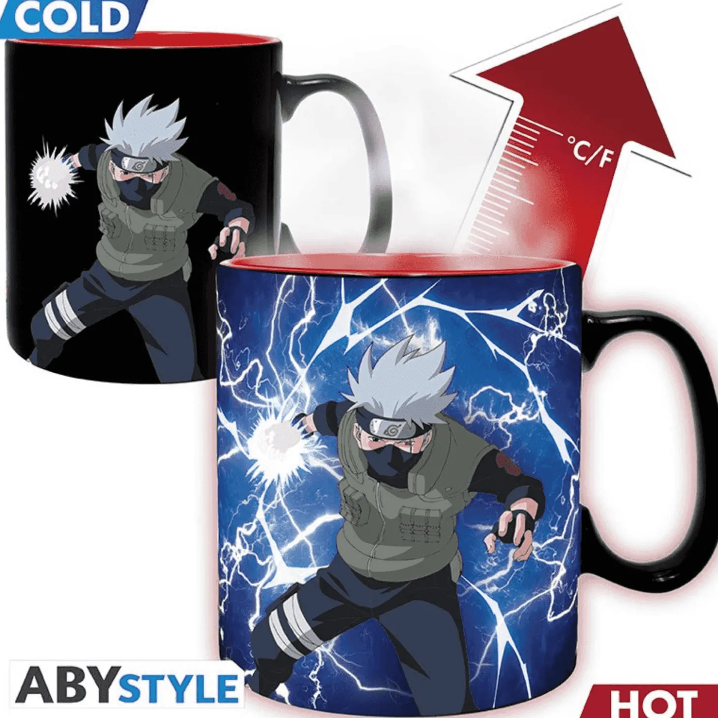 Naruto Shippuden Taza con Efecto Térmico Kakashi Itachi 460 ml