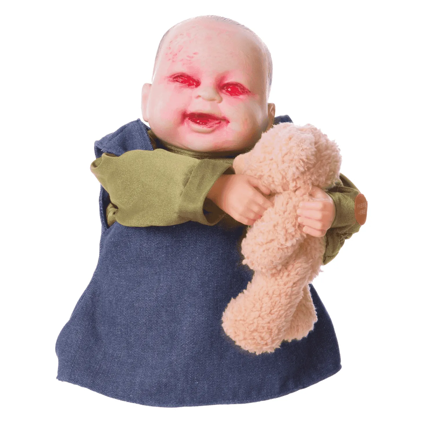 Niño diabólico Con movimiento, luz y sonido para disfraz