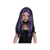 Peluca Brujita Negra Mechas Lilas Infant