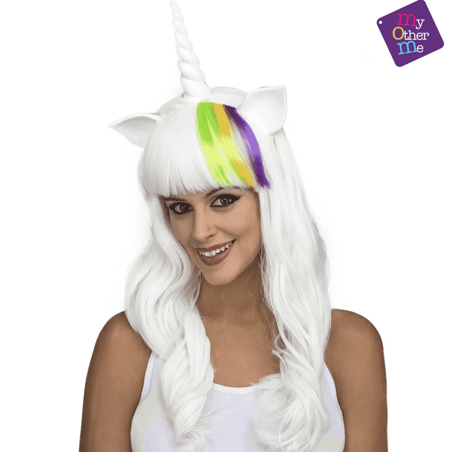 Peluca color blanco para disfraz