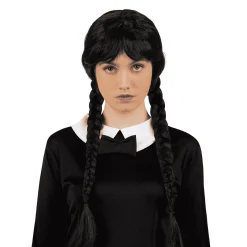Peluca Miércoles para disfraz
