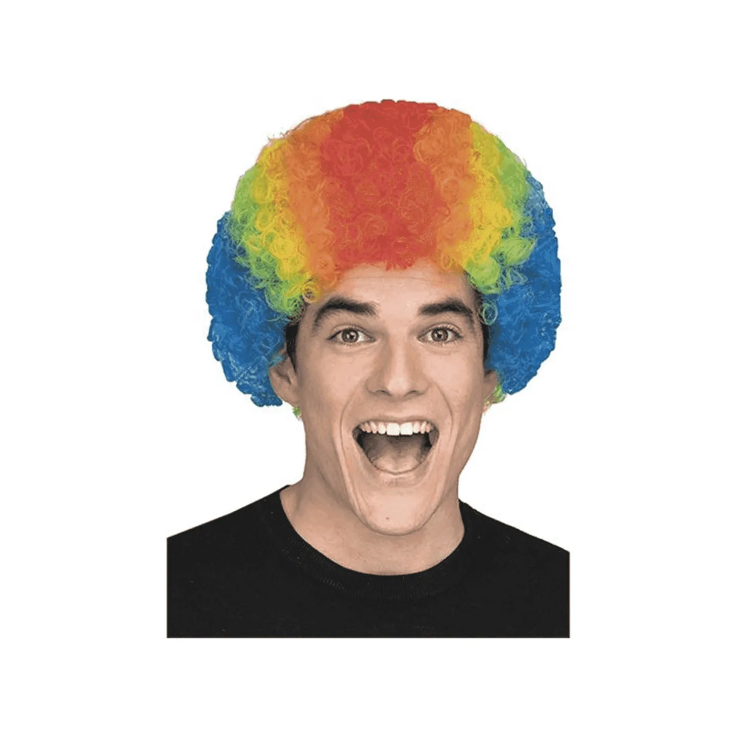 Peluca Rizada Multicolor 60 Gr.