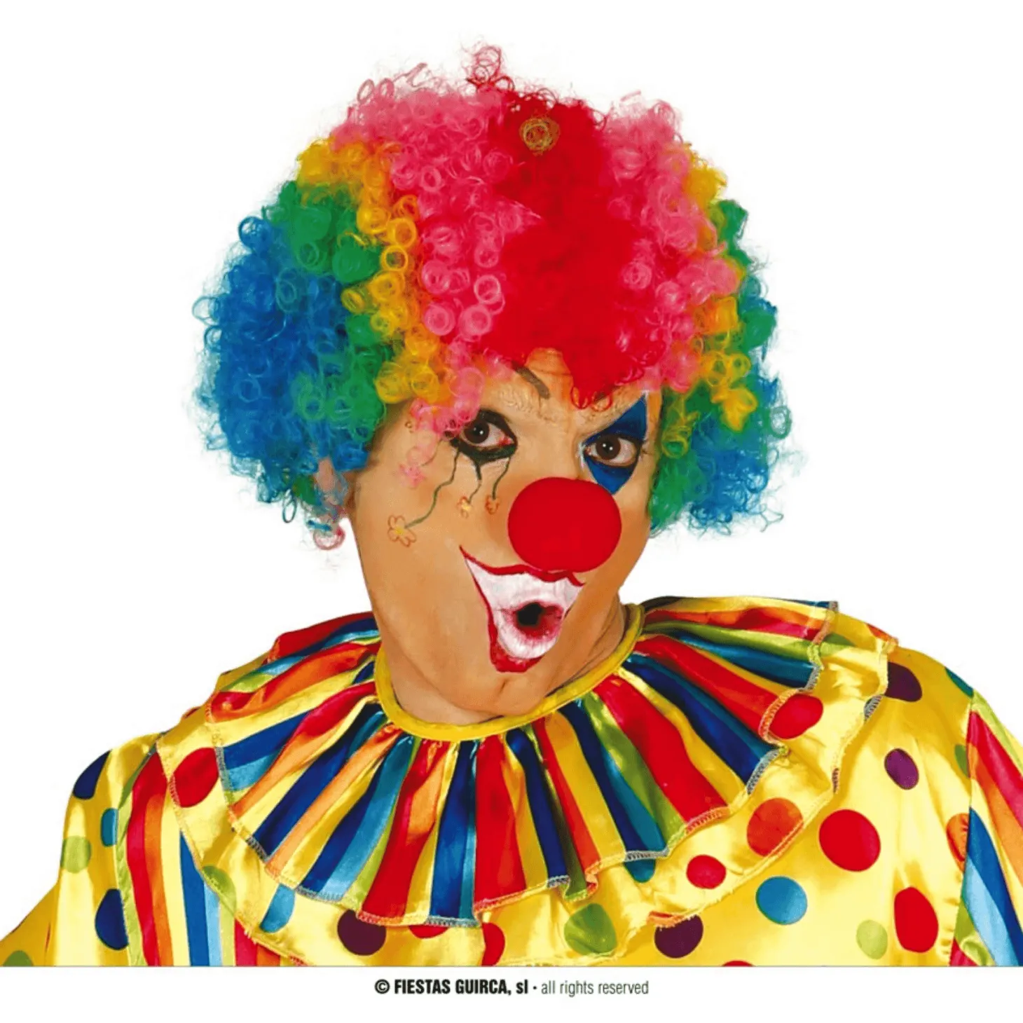 Peluca Rizos Multicolor