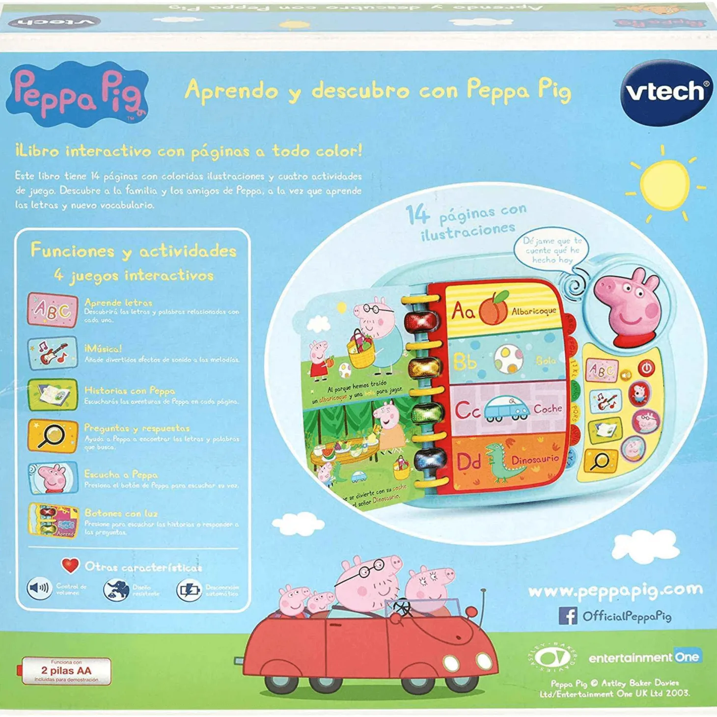Peppa Pig Libro Electrónico Aprendo y Descubro| Juguete Infantil