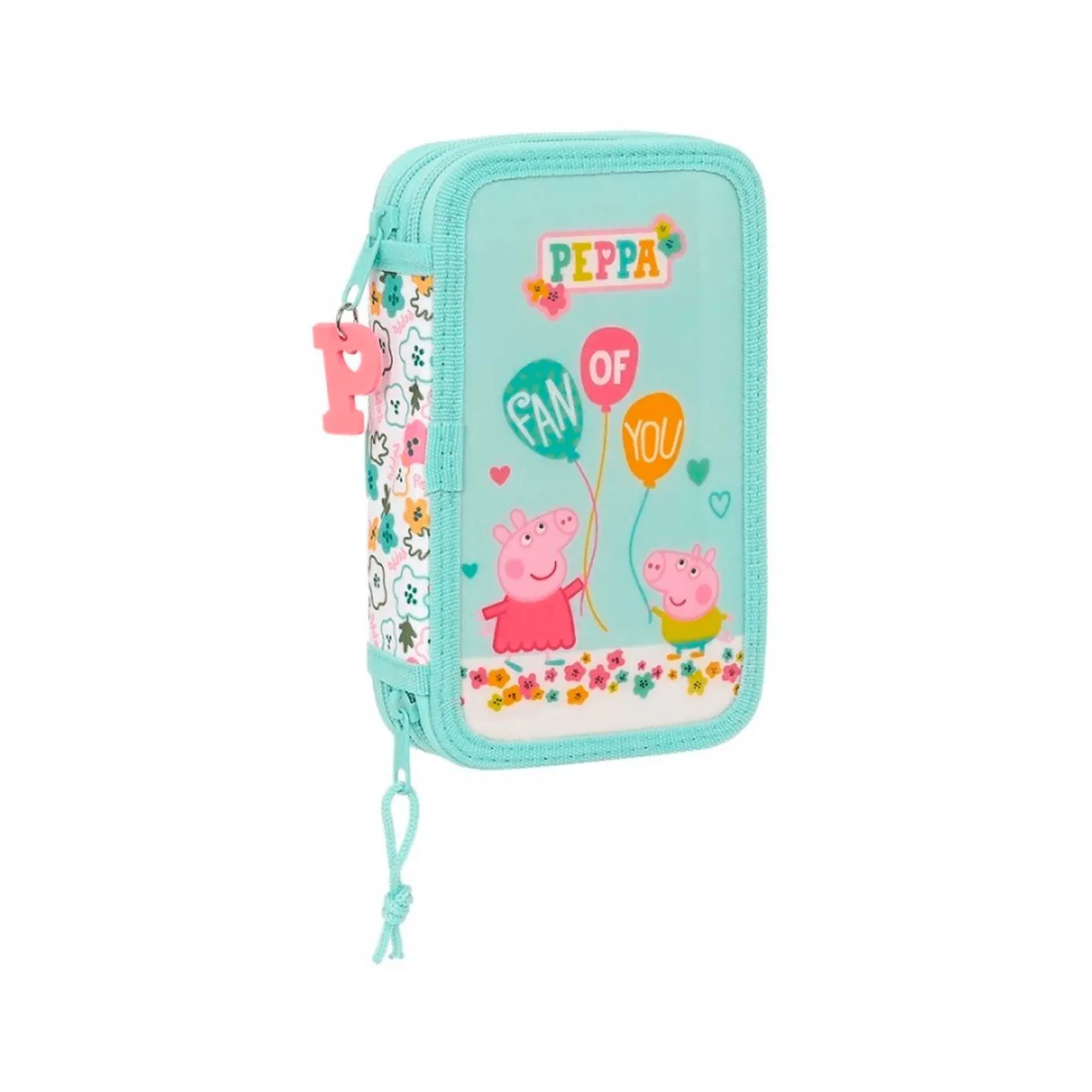 Peppa Pig Plumier Doble 28 Piezas de Safta: ¡Organiza y Diviértete con Tu Personaje Favorito!