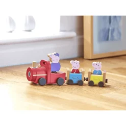 Peppa Pig Tren de Madera Con Figura Abuelo Pig