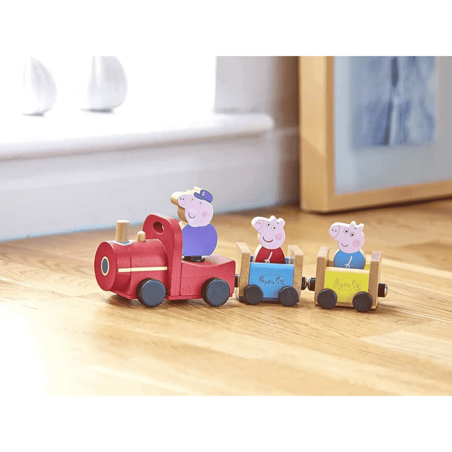 Peppa Pig Tren de Madera Con Figura Abuelo Pig