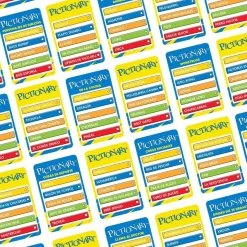 Pictionary – Juego de mesa familiar con pizarras, rotulador y reloj de arena