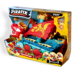 Piratix Dragon Ship – Barco dragón 3 en 1