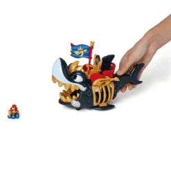 Piratix King Shark Golden Teeth - Tiburón Articulado con Figura