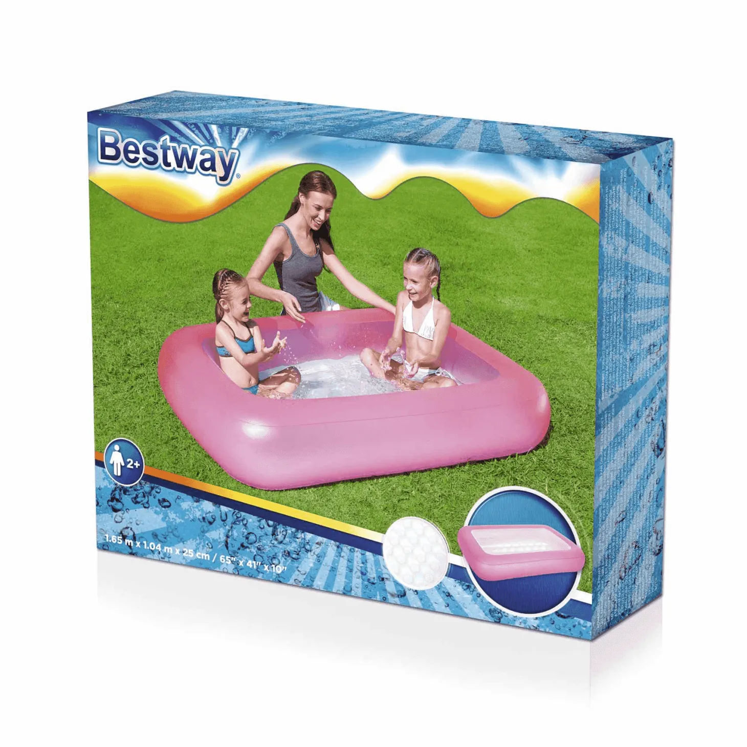 Piscina Aquababes 165x104x25 cm