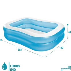 Piscina Hinchable Familiar Intex 203x152x48 cm – 540L