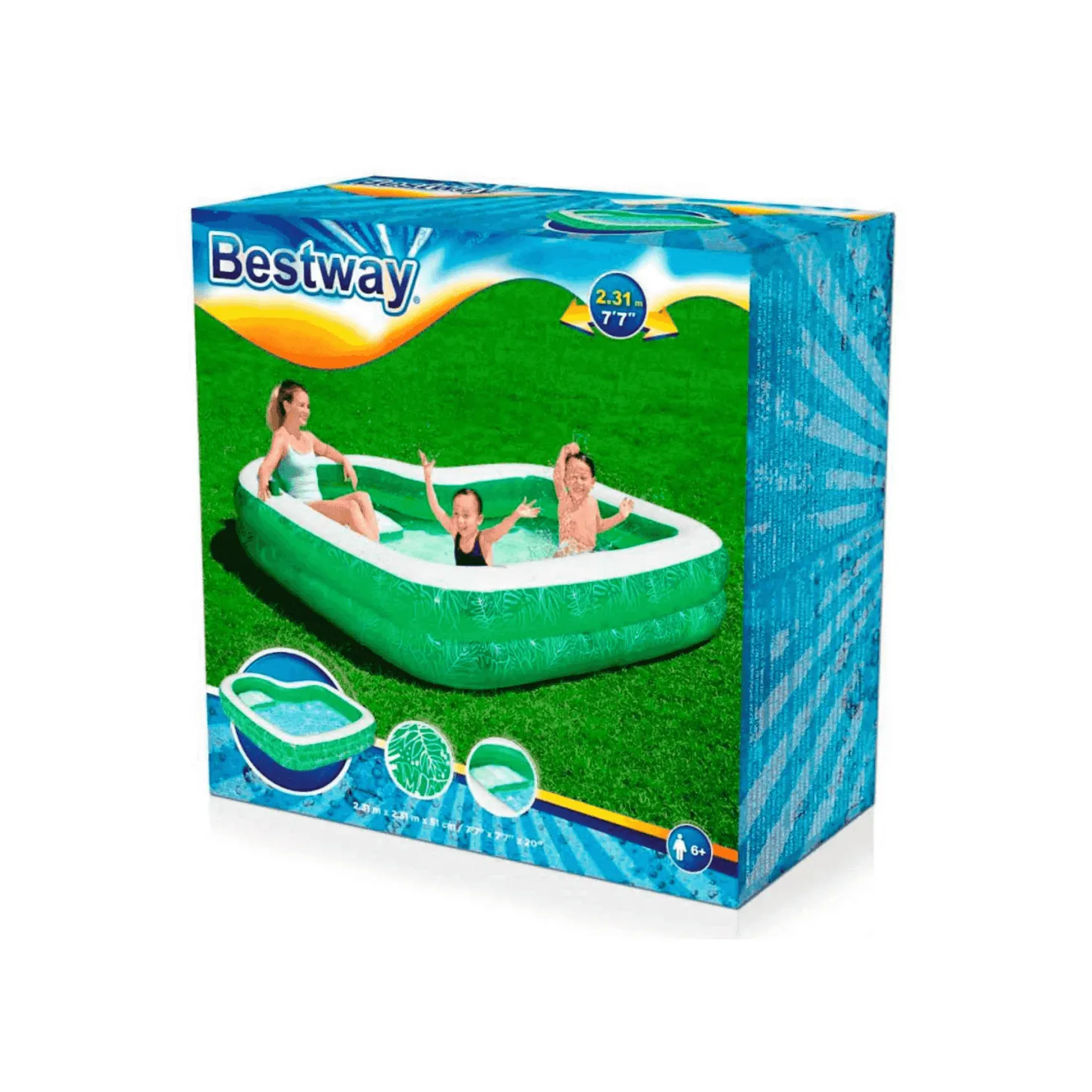 Piscina Inflable Familiar Tropical Paradise 231 x 231 x 51 cm