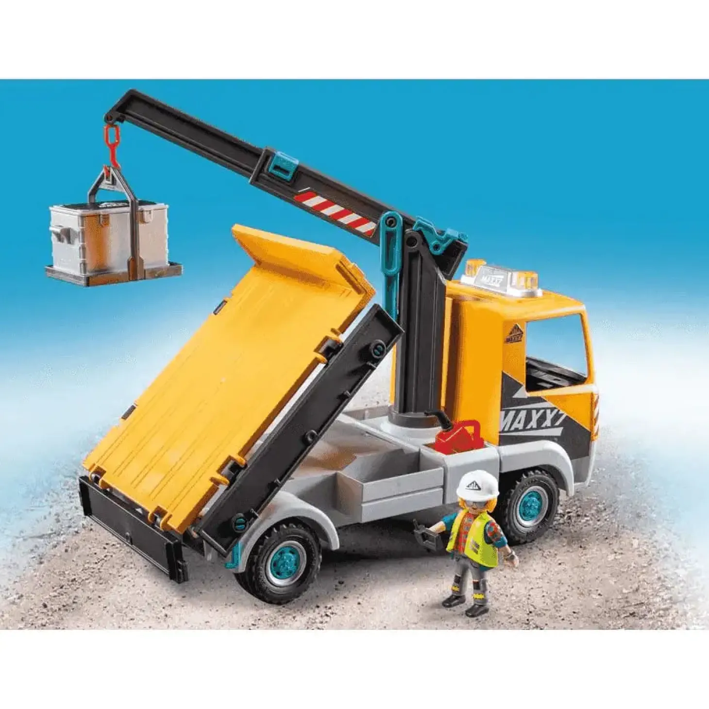 Playmobil Action Heroes Camión de construcción con grúa