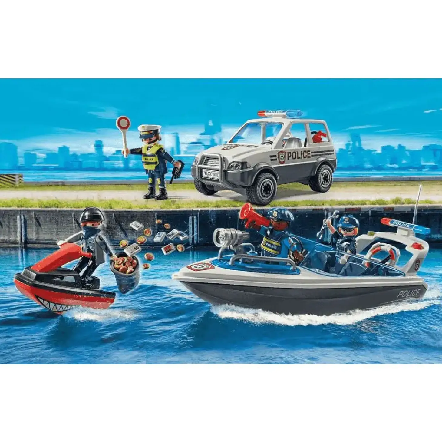 Playmobil City Action Persecución policial en el agua