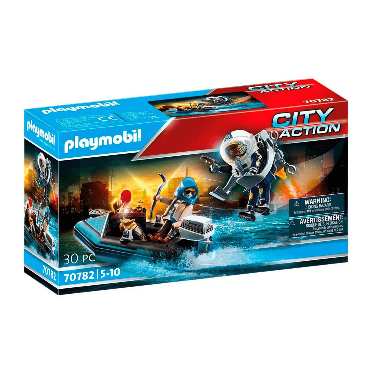 Playmobil City Action Policía Mochila Propulsora Detención del Ladrón de Arte 70782