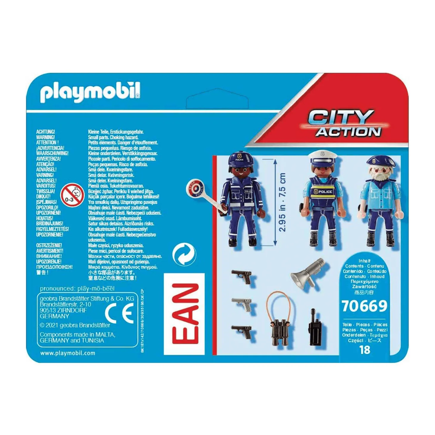 Playmobil City Action Set Figuras de Policia 70669
