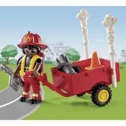 Playmobil Duck On Call Acción Rescate de Bomberos Rescata al Gato 70917