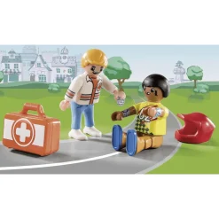 Playmobil Duck On Call Acción Ambulancia Ayuda al piloto de Carreras 70919