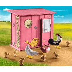 Playmobil Gallinero con Gallinas, Gallo y Pollitos