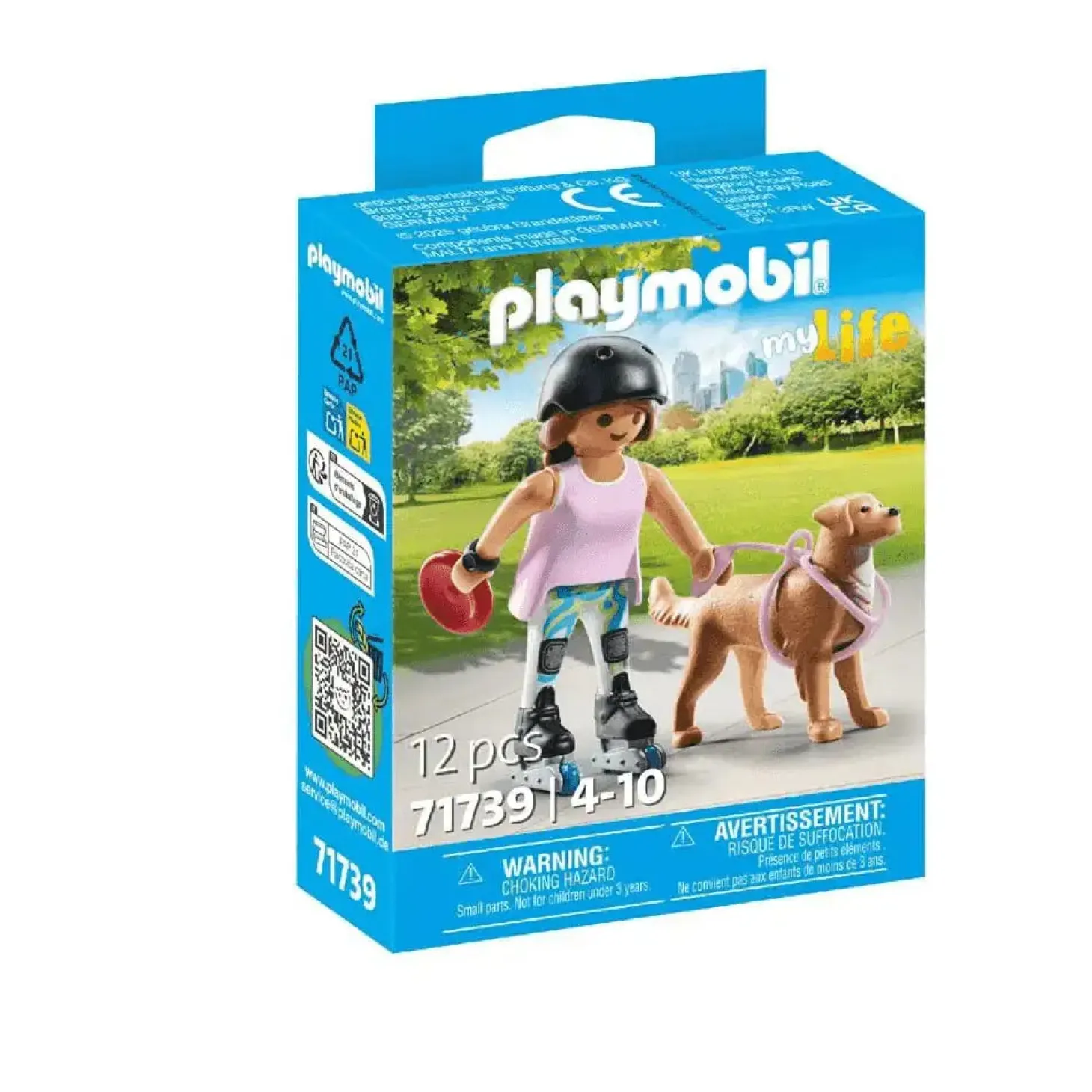 Playmobil Patinadora con retriever