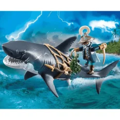 Playmobil Pirates Tiburón gigante con pirata