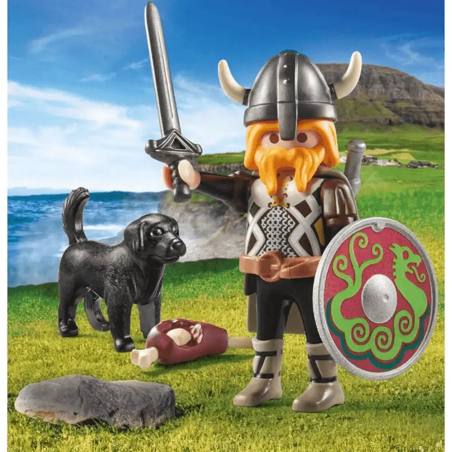 Playmobil Vikingo con perro guardián