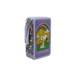 Plumier 3 Pisos Snoopy Malva Multicolor