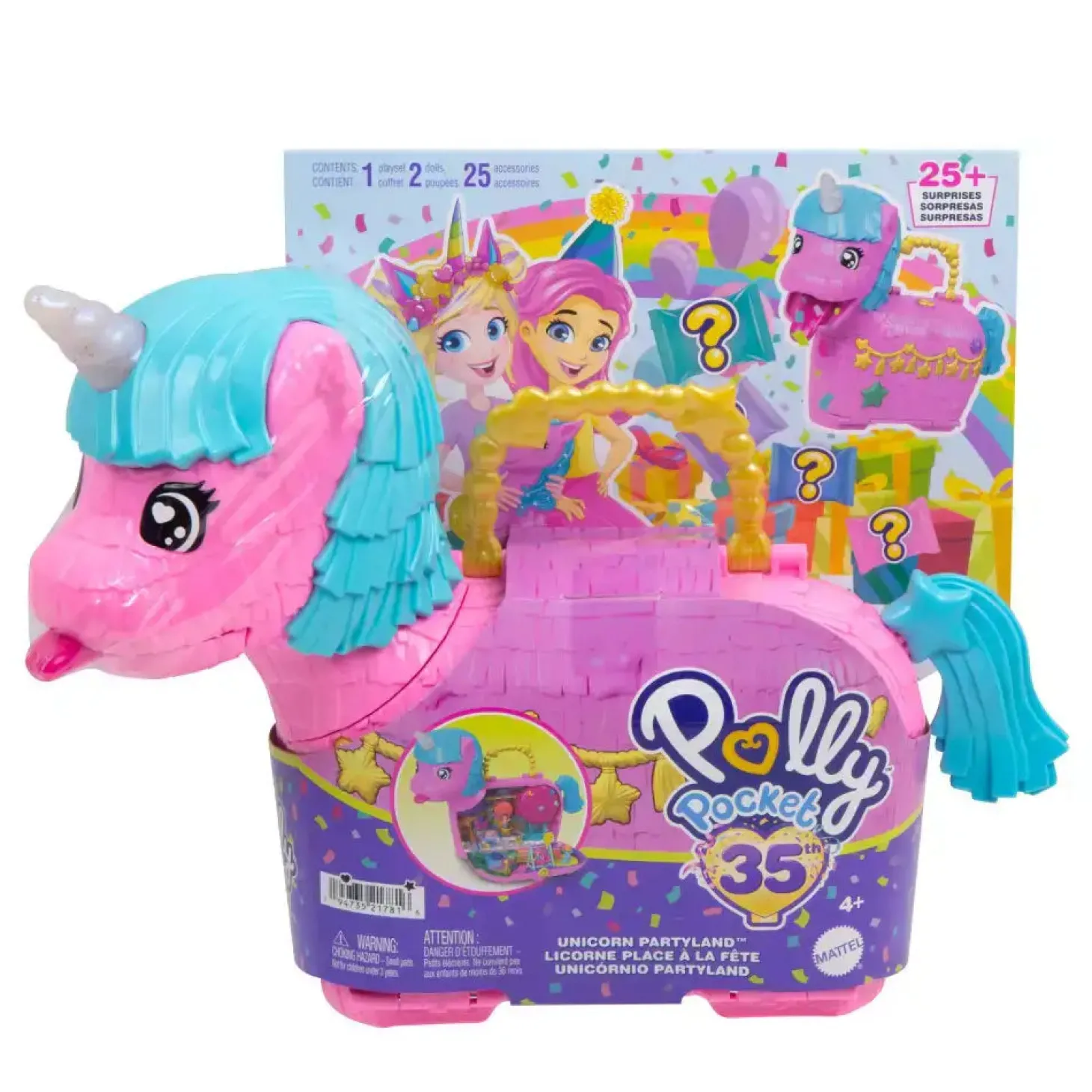 POLLY POLSTOCK PARTILANDIA DE UNICORNIOS Conjunto de juego - Juguete de Polly Pocket