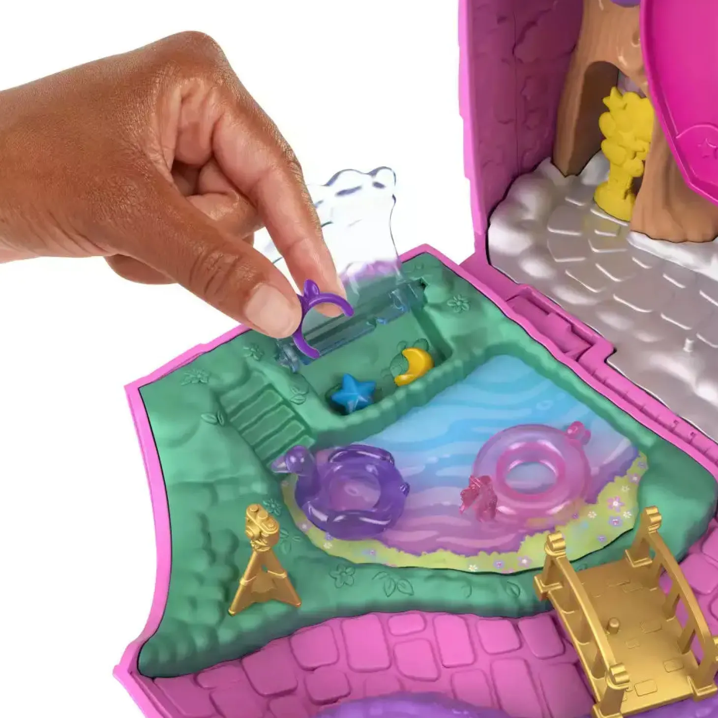 POLLY POLSTOCK PARTILANDIA DE UNICORNIOS Conjunto de juego - Juguete de Polly Pocket