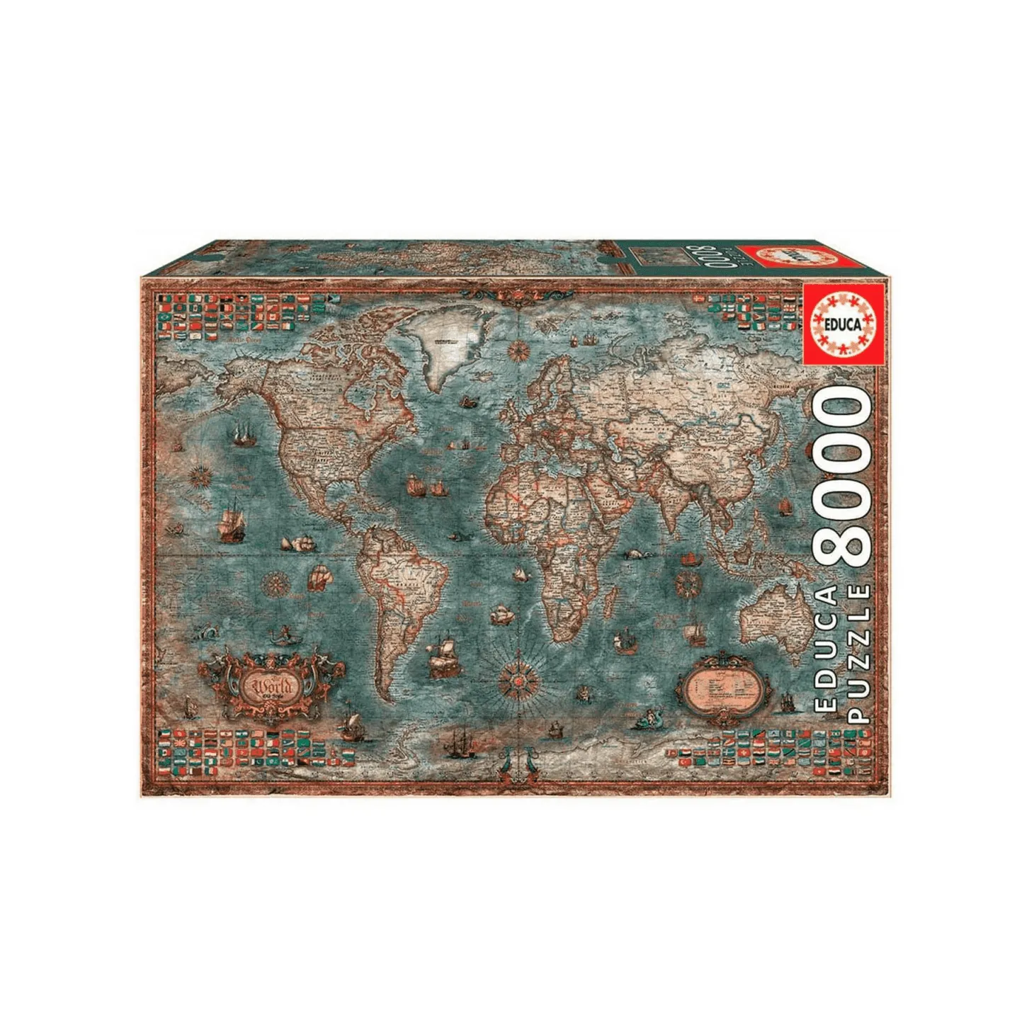Puzzle 8000 Mapamundi Historico