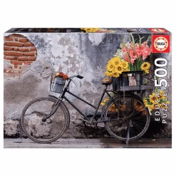 Puzzle Bicicleta Con Flores 500 Piezas