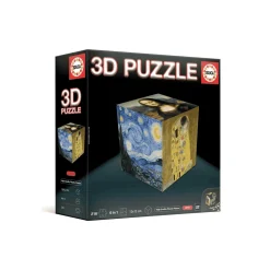 Puzzle 3D Arte 6 Obras de Arte Famosas en un Cubo