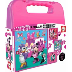 Puzzles Progresivos Maleta Minnie Ayudantes Felices
