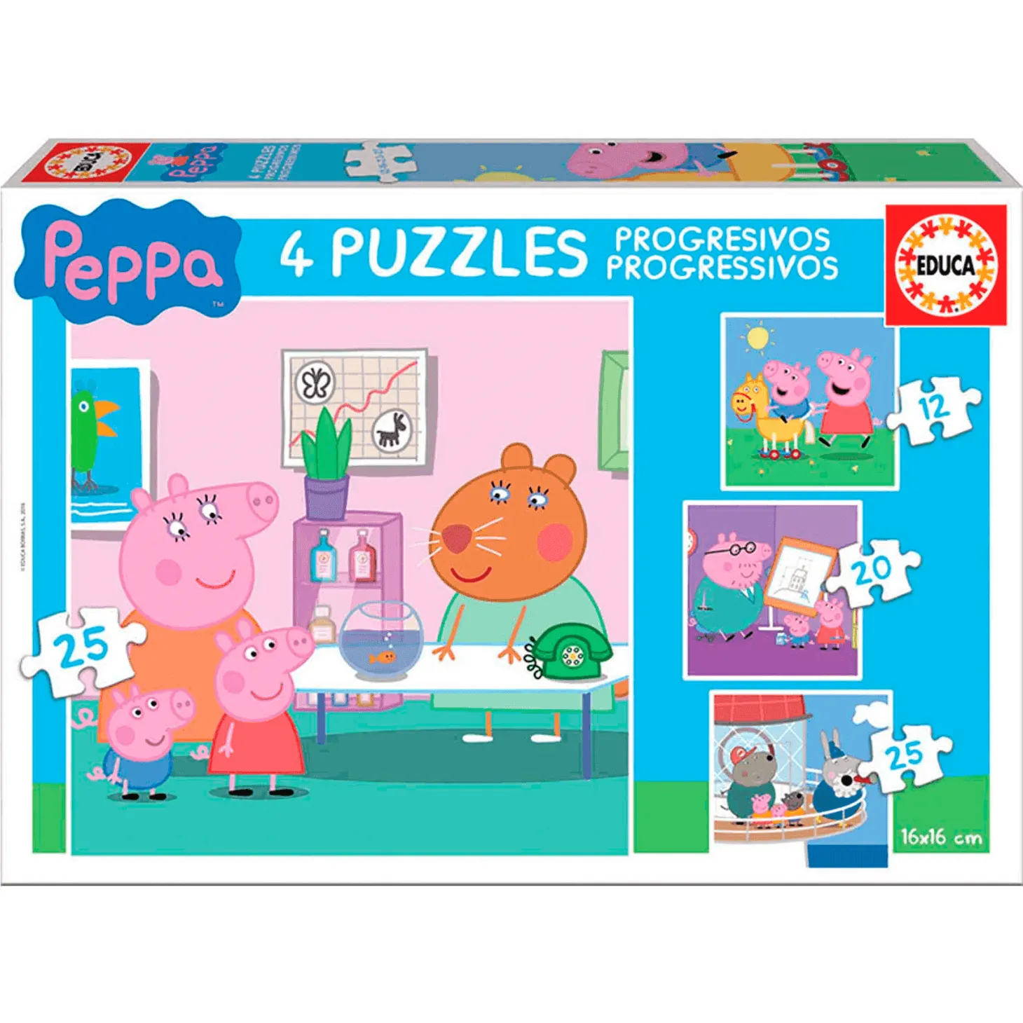Puzzles Progresivos Peppa Pig 25 piezas