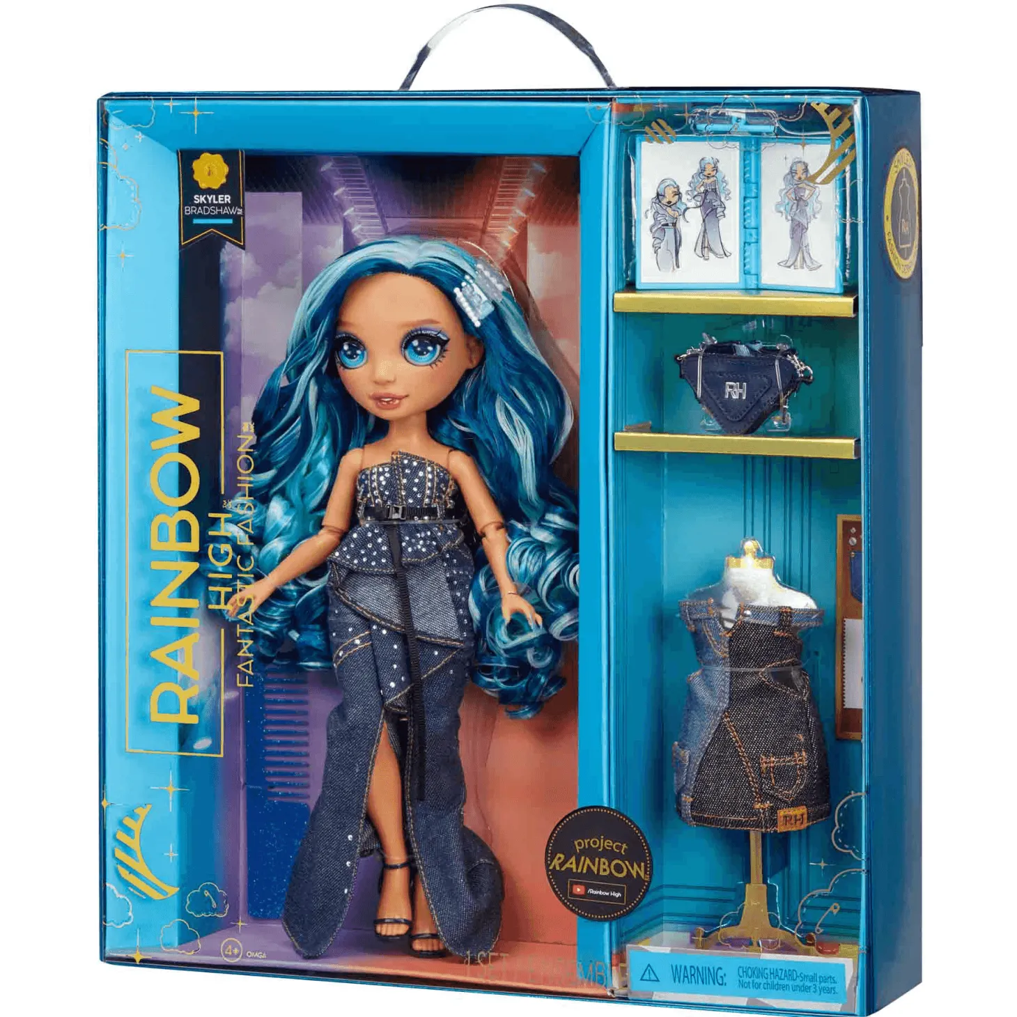 Rainbow High Fantastic Fashion Doll Skyler - Azul