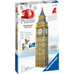Ravensburger 3D Puzzle Big Ben, Londres, Minis collection, 54 Piezas, 8+ Años