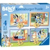 Ravensburger Puzzle Bluey, Colección Puzzle 4 in a box, 10, 12, 14, 16 Piezas, Puzzle para Niños, Ed