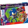 Ravensburger Puzzle Sonic, Colección 3 x 49, 3 Puzzle de 49 Piezas, Puzzle para Niños, Edad Recomend