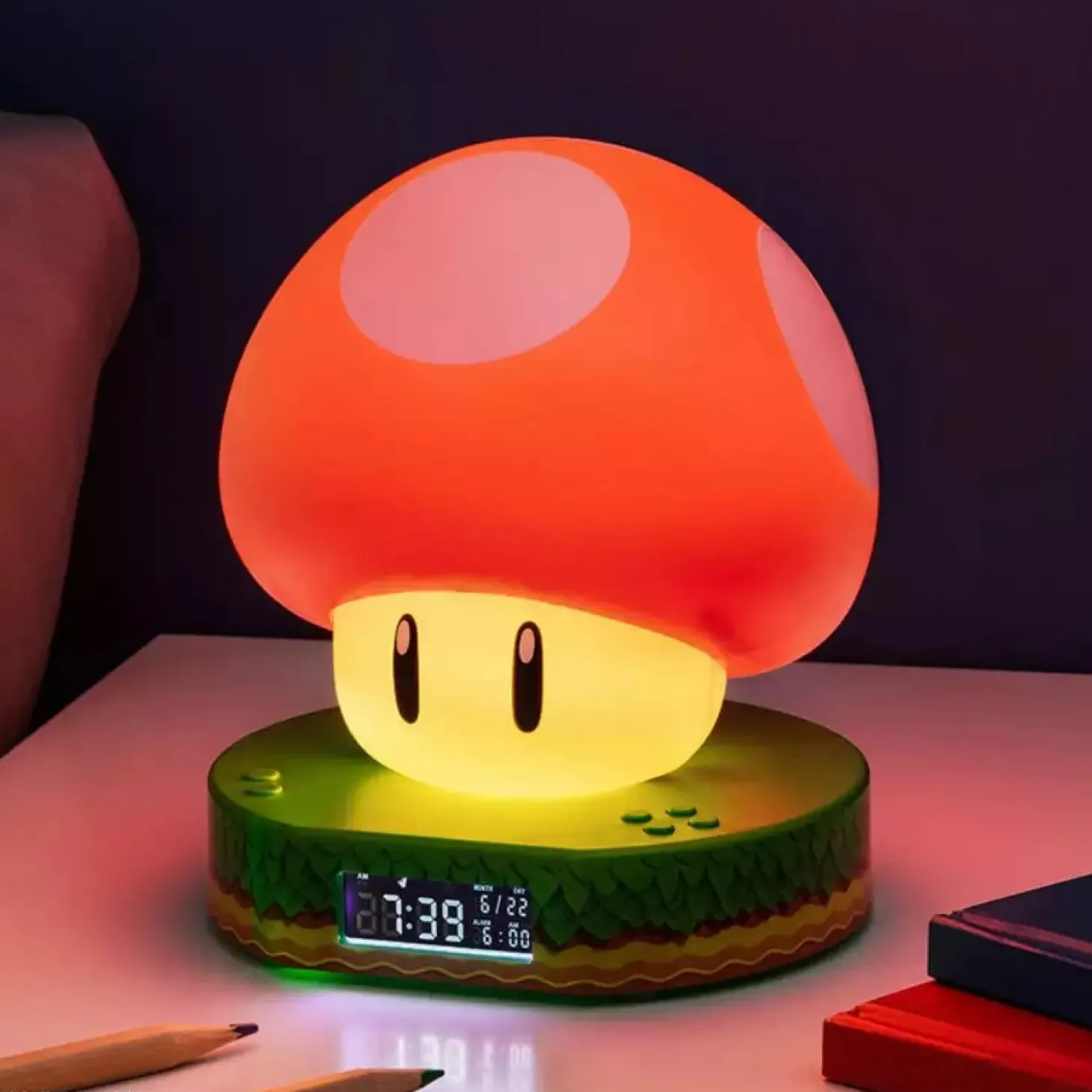 Reloj despertador Super Mushroom digital