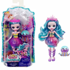 Royal Enchantimals Ocean Kingdom Muñeca Jelanie Jellyfish con mascota 4 años