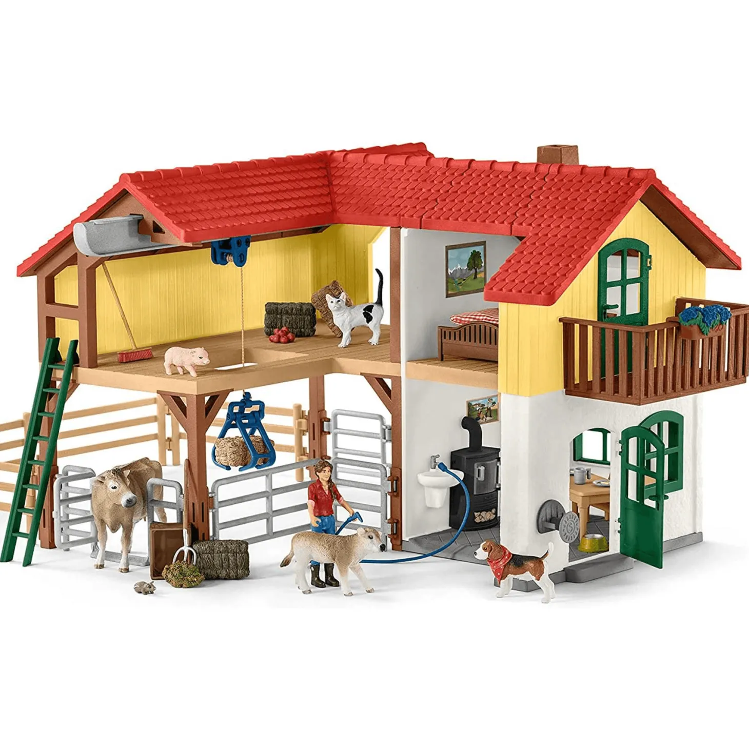 Schleich Granja Con Establo y Animales