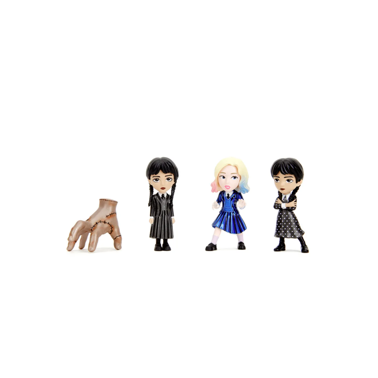 Set de 4 Figuras de Metal 'Wednesday' (Miércoles Addams)