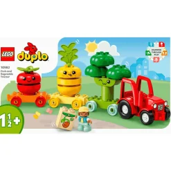 Set de juguete para construir Mi Primer LEGO DUPLO 10982 Tractor de Frutas y Verduras 19 piezas