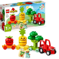 Set de juguete para construir Mi Primer LEGO DUPLO 10982 Tractor de Frutas y Verduras 19 piezas
