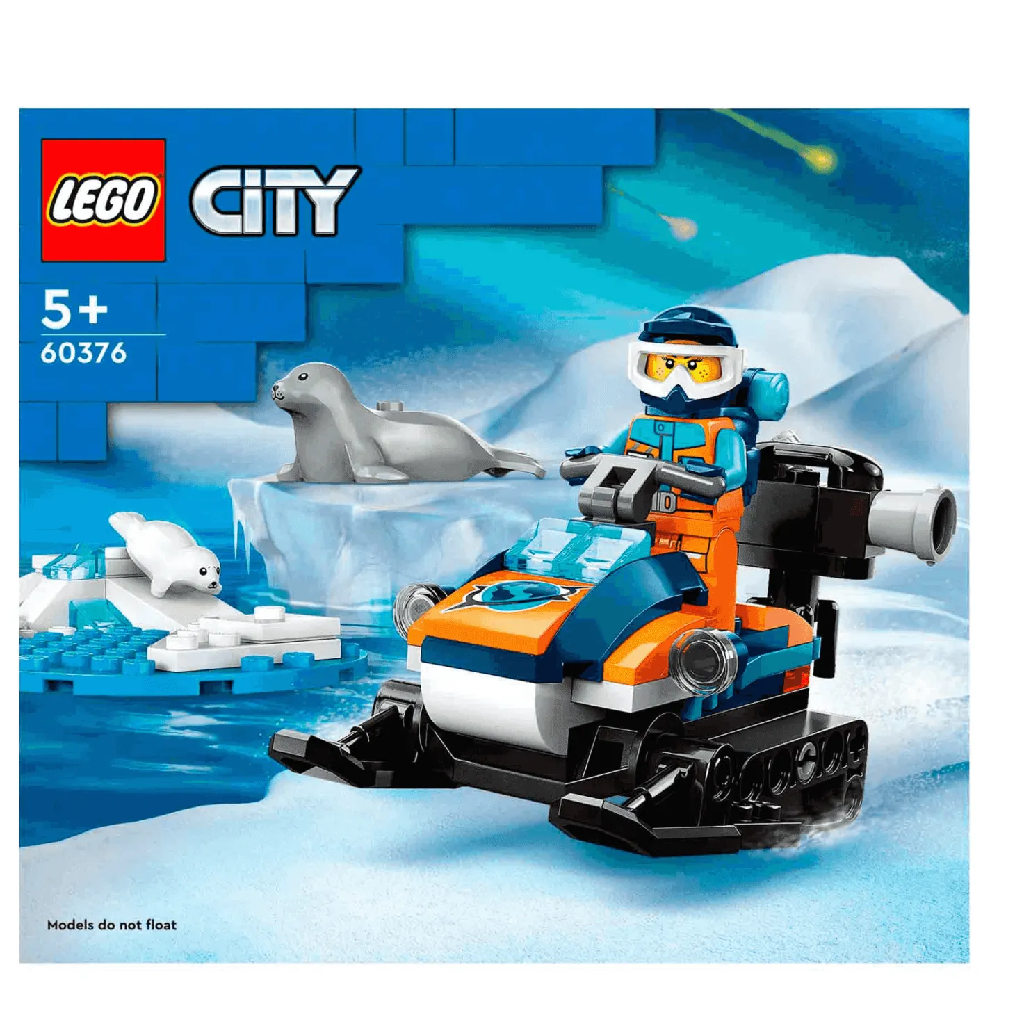Set de juguetes de construcción LEGO City 60376 Exploradores del Ártico Motonieve 70 piezas