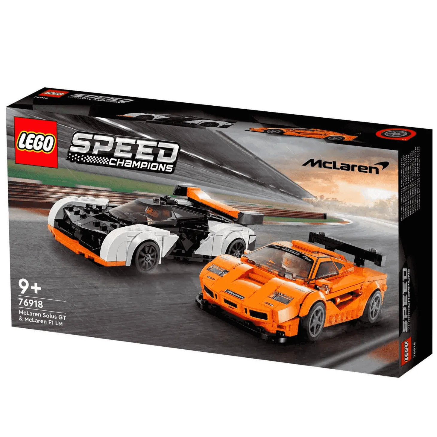 Set de juguetes de construcción LEGO Speed Champions 76918 McLaren Solus GT y McLaren F1 LM 581 pi