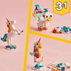 Set de juguetes de construcción LEGO Creator 31140 Unicornio Mágico (145 piezas)