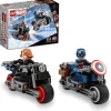 Set de juguetes de construcción LEGO Marvel 76260 Motos de Viuda Negra y el Capitán América 130 pi